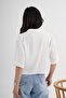Single Pocket V-Neck Short Sleeve White Shirt - 6