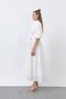 Women's Cotton Shirt Dress with Belt - 12626Elb - Ecru - 5