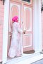 Women's Comfortable Fit Buttoned Patterned Modal Dress - 6