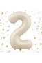 Fan Yellow, Red 20 Balloons 2 Stars, 2 Years Old Cream Foil Balloon Set - 3