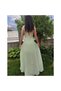 Rochie verde asimetrica din dantela - 3