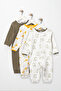 Organic Baby Boy Patterned 3-Piece Romper Set Newborn Clothing 9-12-18 Months 3-Piece Cotton 3 Pieces - 2