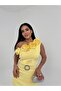 Women's Rose Detailed and Belted Imported Scuba Crepe Fabric Dress - 4