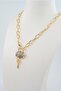 Women's Special Design Bag and Lock Figured Enamel Necklace - 3