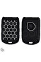 Volvo Compatible Xc40, Xc90, Xc70, S60, S80, S90, C30, V70, V90 Patterned Silicone Key Case Cover (Black and White)