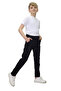 Children's Canvas Fabric Standard Leg School Pants with Elastic Waist