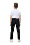 Children's Canvas Fabric Standard Leg School Pants with Elastic Waist - 6