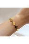 Steel Clover Bracelet - Steel Bracelet - Gold Color Steel Bracelet - Bracelet - 6