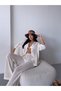 Women's Summer Knitted Button-Front Double Set - 4