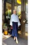Leather Look Pleated Skirt Standard Size Elastic Waist Plaster Fabric Light Shiny Skirt - 5