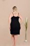 Pink Black Combed Cotton Plus Size Dressing Gown Nightgown Set - 3