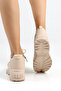 Beige Women's Casual Sneaker Shoes Stylish High Sole - with Color Options - 9