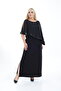 Sequin Detail, Cape Evening Dress, Special Occasion Dress Plus Size