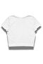 Summer Vibes Written Crop Top, Women's Ribbon Printed Crop Blouse - 2