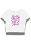 Summer Vibes Written Crop Top, Women's Ribbon Printed Crop Blouse