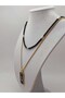 Night Series Men's Natural Stone Steel Necklace (56080) - 4