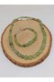 Galaxy Series Prehnite (Prinayt) Stone Necklace & Bracelet Set - 7