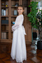 D' Daniela - Mariam Embroidered White Jalabiya Abaya with Tie-Up Belt and Sleeves -for Girl - 3