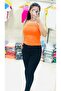 Women's Halter Neckline Stripe Detailed Strap Crop