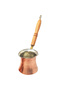 Elegant Design Ornate Detail Coffee Pot with Wooden Handle Copper 250ml - 2