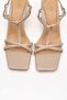 Gibson Beige Square Toe Women's Heeled Sandals - 2