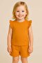 Baby-Child Ribbed Ruffle T-Shirt Set Bottom-Top Summer Shorts Set - 3