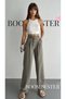 Women's Broken Twill Linen Palazzo Trousers with Elastic Waist and Lace Detail