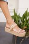 Luzy Women Beige Real Suet Buckle Espadrille Slippers - 4
