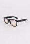 Huge Unisex Black Square Frame Color Glass Sun Glasses
