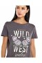 Dark Grey WB ROUND NECK GLAM TEE 8-18 - 4