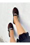 Soza Black Netted Tape 3 cm Heel Ballet Flat - 3