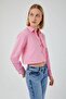 4444 Women's Epaulet Crop Shirt Candy Pink - 2