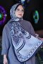 Geometric Pattern Black Soft Cotton Shawl - 2
