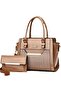 Crocodile Pattern Leather Two-Piece Women's Messenger Bag Khaki – 27×13×21 cm