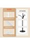 Metal Coat Rack Stand, Modern Freestanding Coat Rack with Natural Marble Base, White Coat Racks and - 8