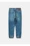 Denim Joggers With Drawstring And Abrasions - 2