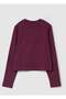 Crop T-Shirt With Long Sleeves And Print - 2