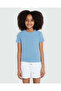 Ribbed Crew Neck Tee Allure Blue