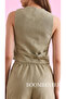 Women's Lined Linen Flam Vest - 4