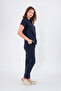 Top Size Lycra Polo Collar Bat Sleeve Nurse and Doctor Uniform Set Scrubs Hospital Uniform - 2