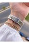 Steel Cord 2 Years Warranty 30 Mt Water Resistant Women Wrist Watch+Bracelet Hm.33S01.3 - 3