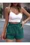 Women's (with Pockets) Summer Wrinkled Fabric Shorts (Slim Fit, Inquire about Size) - 2