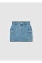 Denim Miniskirt With Pockets