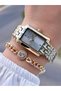 Steel Cord 2 Years Warranty 30 Mt Water Resistant Women Wrist Watch+Bracelet Hm.B25531S3