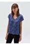 Satin Blouse With V Neck - 4