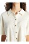 Openwork Short Sleeve Crop Women's Shirt (S4) - 3