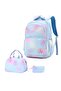 3-Piece Pastel Galaxy Backpack Set for Girls School Bag, Lunch Bag & Pencil Case