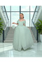 Girl's Organza Evening Dress with Crown and Bag, Graduation, Wedding, Special Occasions - 2