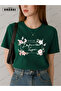 The Impossible Comes True Printed Cotton Fabric Girl Forest Green T-Shirt - 2