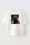 Unisex White Oversize Cotton Ary Jinx Printed Knitted T-Shirt